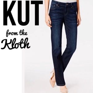 Kut from the Kloth Stevie Straight Leg Dark Wash Denim Jeans Womens Size 14